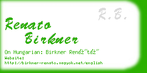 renato birkner business card